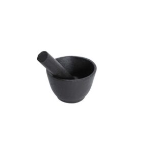 Mortel med stöt gjutjärn